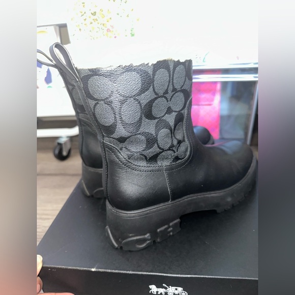 COACH Raina Boot In Signature Jacquard - Black - Size 7 - Picture 5 of 11
